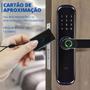 Imagem de Fechadura Eletronica Inteligente Digital Biométrica Touch Wi-fi Tag cartão Controle a distância