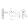 Fechadura Interna Espelho Aço 40mm MGM Stilo Imagem de Fechadura Interna Espelho Aço 40mm MGM Stilo