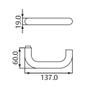 Imagem de Fechadura Lafonte 517 Interna St2 55mm Roseta Inox Lixado