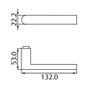 Imagem de Fechadura Lafonte 892 St2 55mm Externa Roseta Inox Lixado