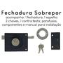 Imagem de Fechadura Pado de Sobrepor 525-100 Concept Preta Para Portao