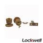 Imagem de Fechadura Porta Divisória Tubular Lockwell 90mm Ocre Abs