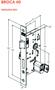 Imagem de Fechadura Stam 1801/35 Espelho Inox Cromada Externa Cilindro