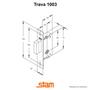 Imagem de Fechadura Stam Trava Auxiliar 1003 em Inox