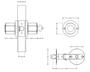 Imagem de Fechadura Tubular Lockwell Branco 90mm Mod TX 44430