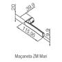 Imagem de Fechadura Zm Concept 414 Porta Banheiro 40Mm Preta Pado