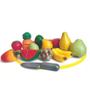 Imagem de Feira de Compras Cestinha Com Frutas Para Cortar ao Meio