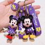 Imagem de Feminino Bonito Disney Mickey Mouse Chaveiro Anime Minnie Figura Boneca Chaveiro Casal Saco Pingente