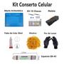 Imagem de Ferramentas Para Conserto Celular Manta Luva Antiestática Kit 16 Chaves Cola B-7000 Elástico  
