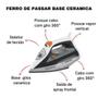 Imagem de Ferro de Passar Roupa a Seco e Vapor Black+Decker Max Steam FX3100-B2 Base Ceramic Gliss Antiaderente Antigotejamento -  Voltagem Somente 220v