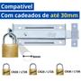 Imagem de Ferrolho Trinco Tarjeta Fecho Chato Porta Janela 10Cm 02 Un