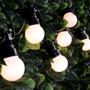 Imagem de Festão Cordão de Luzes Emborrachado Externo 10 Lâmpadas LED Branco Quente Varal 10m Bivolt