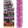 Imagem de Festão de natal cheio grande 2 metros rosa ou vermelho metalizado para árvore de natal