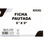 Imagem de Ficha Pautada 6X9 229X153MM Pacote com 100