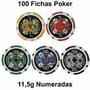 Imagem de Fichas Poker Profissional 100un c/ Numeração - Luatek