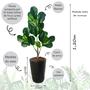 Imagem de Ficus Lyrata Artificial Planta Com Vaso Folhas Árvore Cheia 
