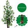 Imagem de Ficus Verde Planta Artificial Figueira sem Vaso Decorativo