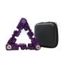 Imagem de Fidget Toy Diecallan Triangular em Aço - Brinquedo EDC Roxo