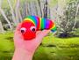 Imagem de Fidget Toy Slug 3d Lagarta Lesma Articulada Brinquedo Acende Com Led Envio Sortido