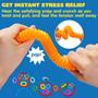 Imagem de Fidget Tubes JOYIN - Pacote com 18 Tubos Conectáveis e Extensíveis (9 Cores)