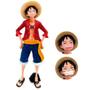 Imagem de Figura de Ação Luffy Smiley - One Piece - 28cm - 3 Expressões Faciais