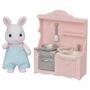 Imagem de Figura e Conjunto - Sylvanian Families - Cozinha - Pai Coelho Neve - Epoch Magia