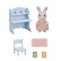 Imagem de Figura e Conjunto - Sylvanian Families - Escrivaninha - Menina Coelho Neve - Epoch Magia