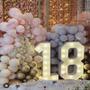 Imagem de Figura Gigante De Número De Aniversário Com Luz LED 91,5 Cm Para Decoração De Chá De Bebê De