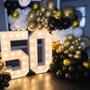 Imagem de Figura Gigante De Número De Aniversário Com Luz LED 91,5 Cm Para Decoração De Chá De Bebê De
