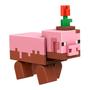 Imagem de Figura Minecraft Craft-A-Block Muddy Pig - Personagem Pixelado Autêntico - Brinquedo Colecionável para Fãs Acima de 6 Anos