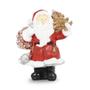 Imagem de Figura Natalina Mini Papai Noel com Árvore de Resina 18cm BravaDecor