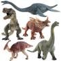 Imagem de Figuras de Ação de Dinossauro Jurássico em PVC - Tiranossauro Rex, Braquiossauro e Outros