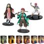 Imagem de Figuras de Ação Demon Slayer - Tanjiro, Nezuko, Zenitsu e Inosuke - PVC