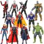 Imagem de Figuras de Ação Marvel Avengers - Hulk, Capitão América, Dr. Estranho, Loki, Deadpool, Thor e Thanos