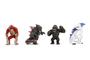 Imagem de Figuras fundidas sob pressão, pacote com 4 bonecos Godzilla x Kong 2.5 Metalfigs Jada Toys