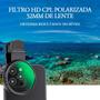 Imagem de Filtro Cpl Polarizador Para Celular Clipe Anti Reflexo 52mm
