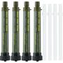 Imagem de Filtro de água Straw Hoayc.com Outdoor Portable, pacote com 4 unidades, Army Green