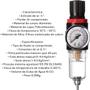 Imagem de Filtro de Ar 1/4 Regulador Pressão Compressor C/ Manômetro