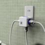 Imagem de Filtro de Linha 4 Tomadas Cubo + 2 USB 2.4A Bivolt PowerCube PWC-R4U ELG Adaptador Multiplo