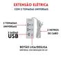 Imagem de Filtro De Linha Extensão Régua Tomada Usb Adaptado Universal