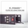 Imagem de Filtro de linha fl power nano preto 01 tomada 03 usb  ipec