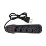 Imagem de Filtro de Linha Megatron Com 4 Tomadas 1M Circuit Breaker Bivolt Preto