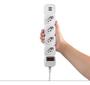 Imagem de Filtro De Linha Regua Intelbras 4 Tomada Protetor Com 2 Usb