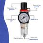Imagem de Filtro Eliminador de Água e Ar Regulador Pressão P/ Compressor C/ Manômetro 1/4 AFR-2000 - Evotek