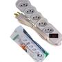 Imagem de Filtro Linha Ilumi 5 Tomadas Bivolt Com Interruptor E Cabo Pp 3X0,75Mm Branco - 34016