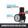 Imagem de Filtro Regulador Ar Compressor 1/4 Motomil Com Manometro