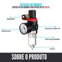 Imagem de Filtro Regulador Ar Compressor 1/4 Motomil Com Manometro
