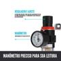 Imagem de Filtro Regulador Ar Compressor 1/4 Para Tekna Com Manometro