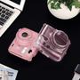 Imagem de Fintie Protective Clear Case para Fujifilm Instax Mini 11 Instant Film Camera - Crystal Hard PVC Cover with Removable Rainbow Shoulder Strap, Glittering Pink