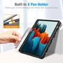Imagem de Fintie Slim Case para Samsung Galaxy Tab S7 11'' 2020 (Modelo SM-T870/T875/T878) com suporte de caneta S embutido, soft TPU Smart Stand Back Cover Auto Wake/Sleep Feature, Composição